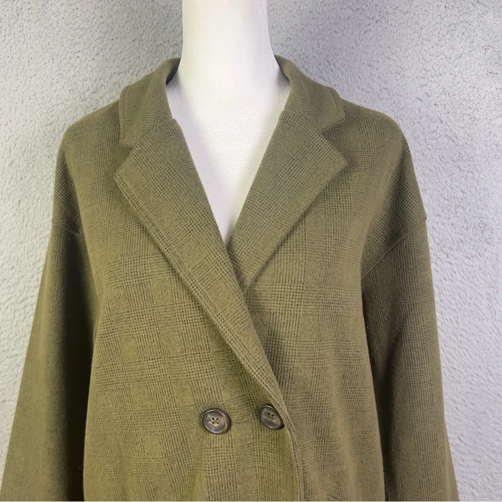 NWT Madewell Brusshed Redford Blazer Womens XS Green Plaid Relaxed Jacket - Picture 2 of 9